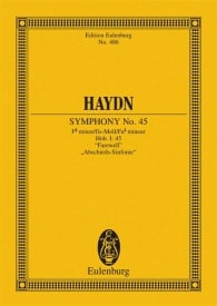 Haydn: Symphony No. 45 F# minor Hob. I: 45 (Study Score) published by Eulenburg